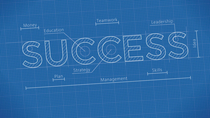 Abstract,Business,Blueprint,With,Success,Word.,Idea,-,Business,Education,