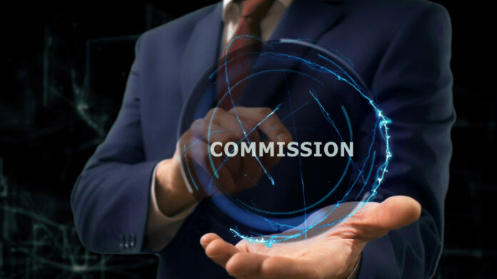 Businessman,Shows,Concept,Hologram,Commission,On,His,Hand.,Man,In