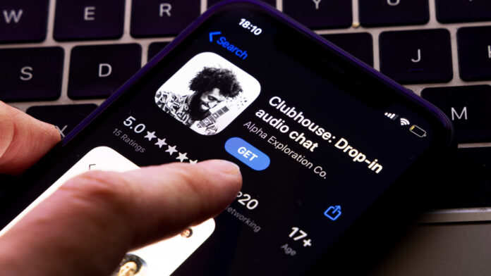 Amsterdam,,Netherlands,-,01.19.2021:,Clubhouse,Application,View,On,The,Smartphone,