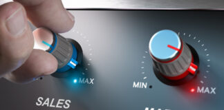 Seller Profits Soar in 2020 Despite Pandemic Profitable business concept, sales and margin improvement. Compositing between a hand and 3d background.