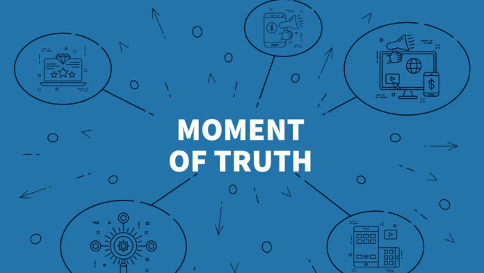 Conceptual,Business,Illustration,With,The,Words,Moment,Of,Truth