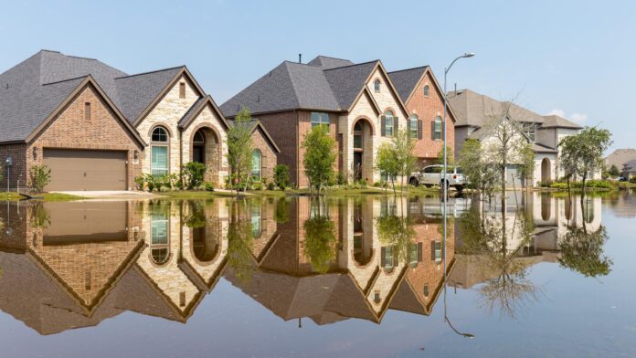 Houses,In,Houston,Suburb,Flooded,From,Hurricane,Harvey,2017