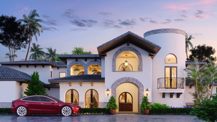 Modern,Residential,Building,In,Oriental,Style.,Eastern,Architecture.,Eastern,Private