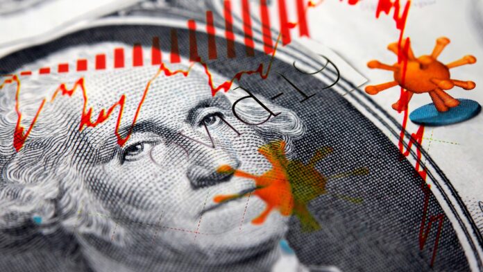 G.,Washington,On,A,1,Dollar,Bill,Combined,With,Corona