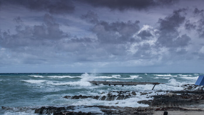 Waves,From,Tropical,Storm,Ida,As,It,Blows,Through,The