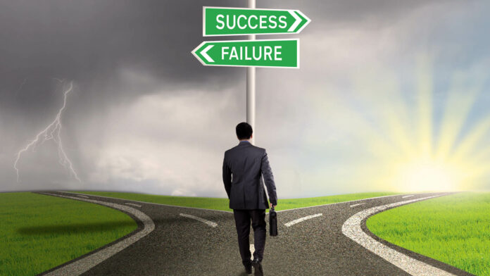 Male,Worker,Walking,On,The,Road,And,Find,Two,Signpost