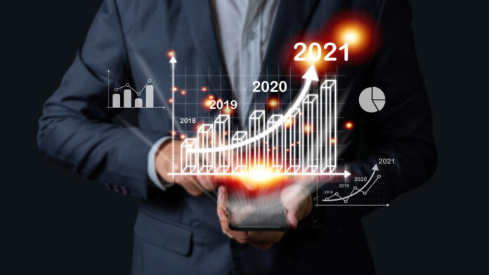 Businessman,Investor,Man,Hand,Holding,Trend,Chart,Growing,Up,From