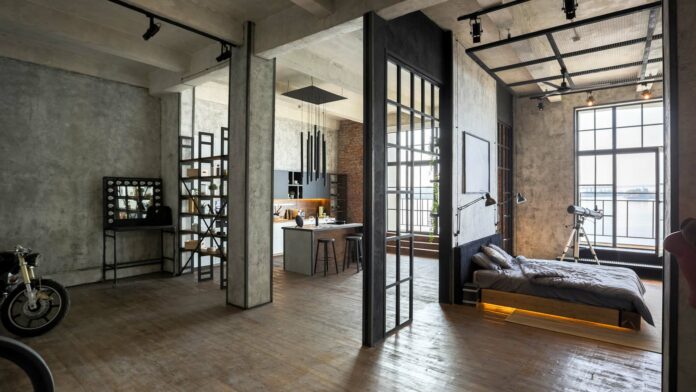Luxury,Studio,Apartment,With,A,Free,Layout,In,A,Loft